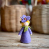 Violet Hisbiscus Handmade Wool Fairy