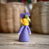 Violet Hisbiscus Handmade Wool Fairy