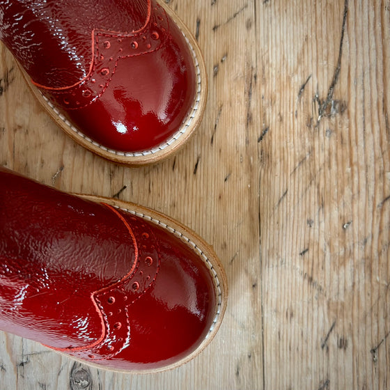 Chelsea Boot - Patent Cranberry / Rosebud