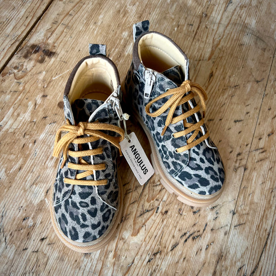 Lace Up Boot - Leopard Taupe