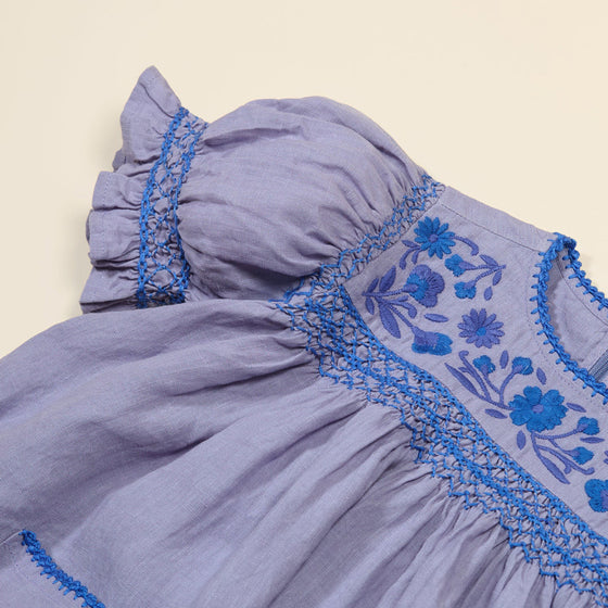 Dora Dress - Blue Lilac – The Little Wooden Peg