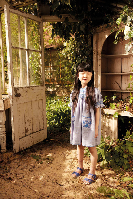 Dora Dress - Blue Lilac – The Little Wooden Peg