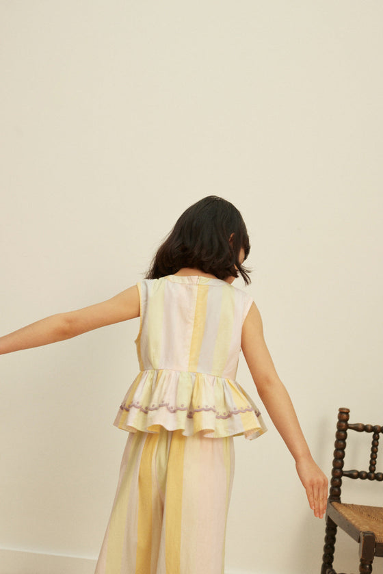 Wini Trouser Set - Painters Stripe – The Little Wooden Peg