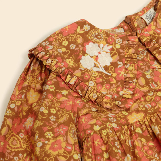 DIONNE BLOUSE AUTUMN HARVEST FLORAL