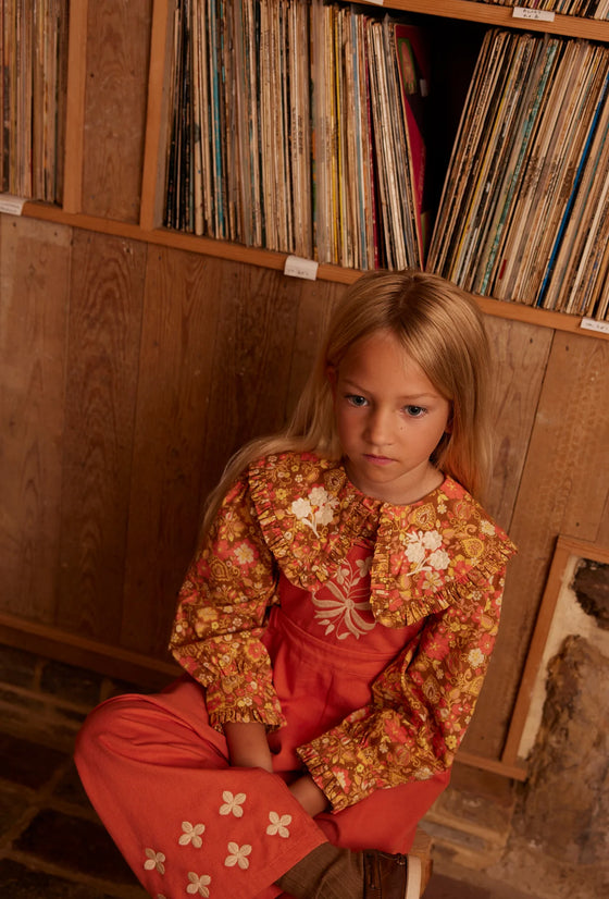 DIONNE BLOUSE AUTUMN HARVEST FLORAL