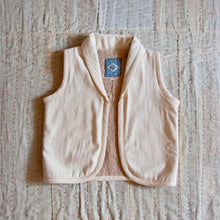  BONJOUR JACKET WITHOUT SLEEVES Ivory garment dyed denim