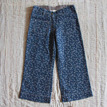  BONJOUR PANTS Blue denim flower print