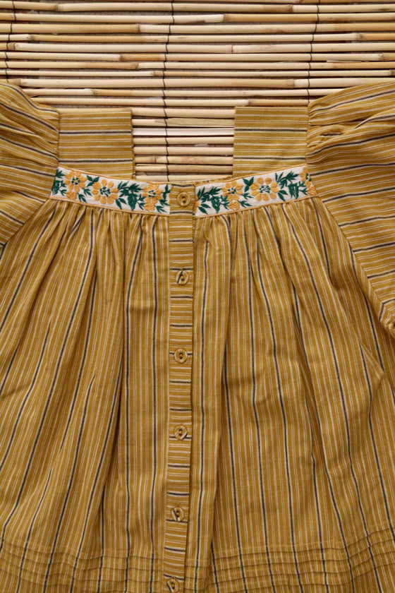 Bonjour Blouse Curry Transat Stripe