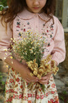 Bonjour Embroidered shirt pink dot print