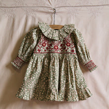  Iris dress leaf block print