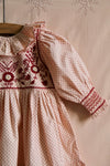 Iris dress pink polka dots