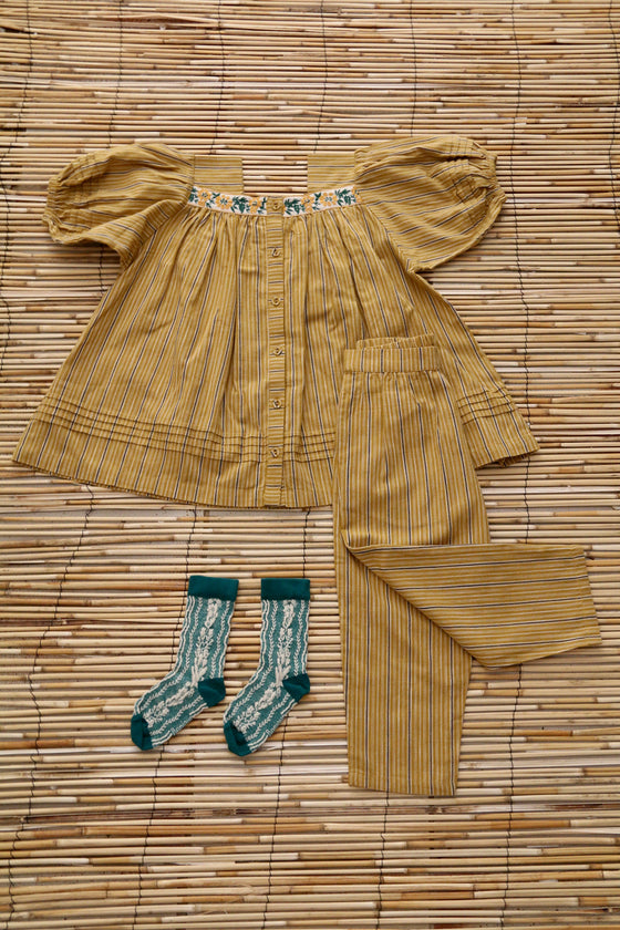 Bonjour Pant Curry Transat Stripe