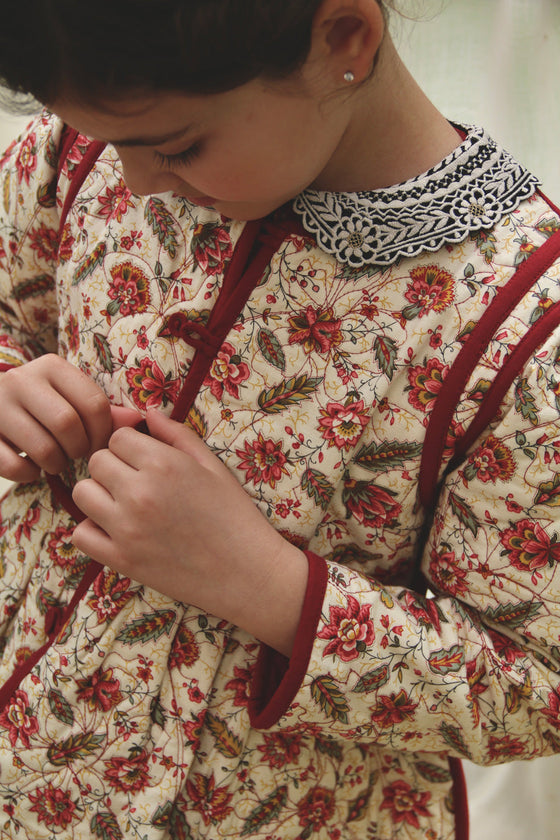 Bonjour Quilted jacket Aline print
