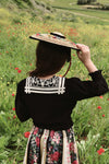Bonjour Skirt black flower print