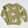 Claude and Co Cozmo Matcha Moon and Stars Sweater