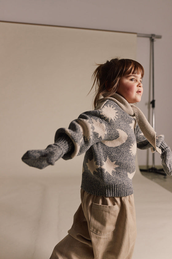 Claude and Co Cozmo Midnight Moon Stars Sweater