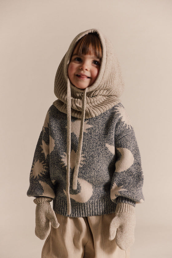 Claude and Co Cozmo Midnight Moon Stars Sweater
