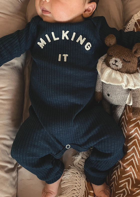 Claude and Co Milking It Onesie Navy