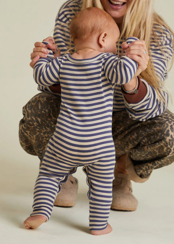 Claude and Co Milking it Inky Stripe Onesie