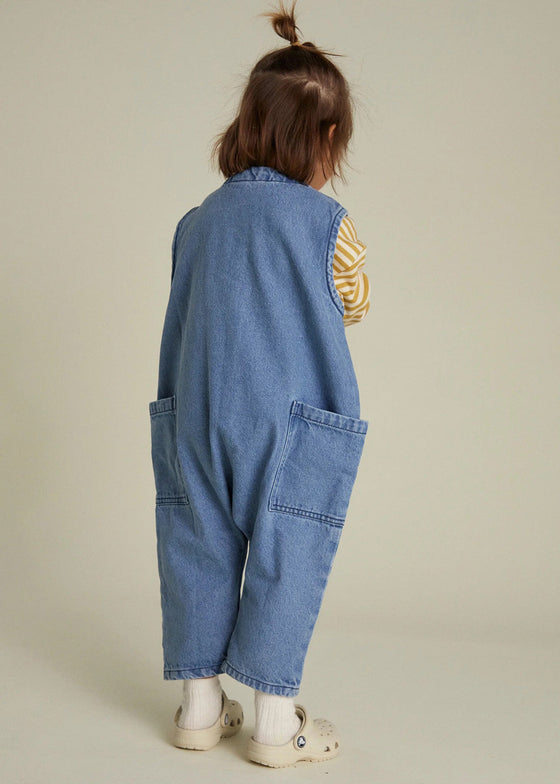 Claude and Co Wren Sleeveless Denim Overall