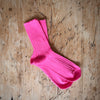 Curly Trim Rib Socks - Bubblegum - 513
