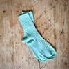 Curly Trim Rib Socks - Wasabi - 764