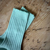 Curly Trim Rib Socks - Wasabi - 764