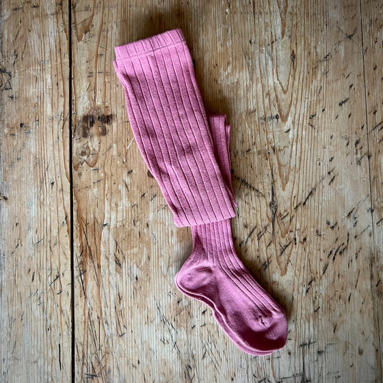 RIBBED TIGHTS - TAMARISK - 670