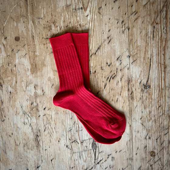 SHORT SOCKS - RED VELVET - 578