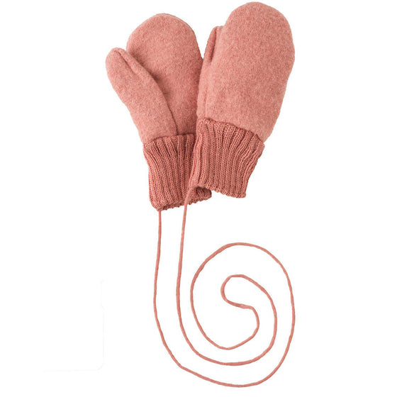 Disana Boiled Wool Mittens soft pink