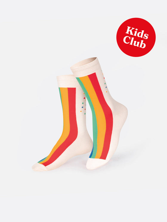 eat my socks kids socks rainbow cake