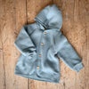 Organic Wool Fleece Jacket - Mountain Blue