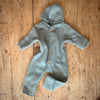 Organic Wool Fleece Onesie - Mountain Blue