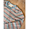 Organic Wool & Silk Long Sleeve Top - Pastel Stripe