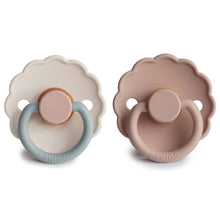  FRIGG Daisy Round Latex 2 Pack Pacifiers Blush Cotton candy