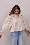 Faune Lily Of The Valley Blouse Oyster