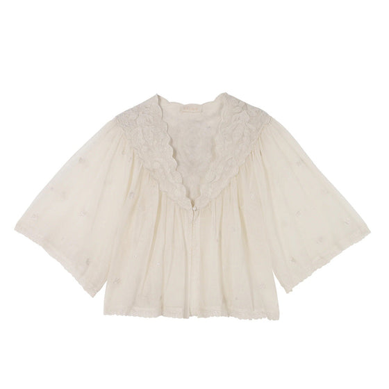 Faune Rae Bed Jacket Vintage White
