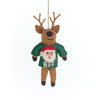Felt So Good Handmade Felt BFF Reindeer Hanging Christmas Decoration