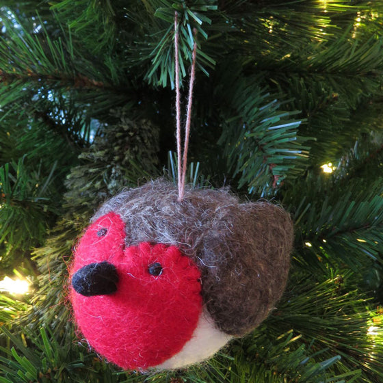 Felt So Good Handmade Felt Rosie Robin Hanging Christmas Decoration