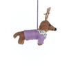 Felt So Good Handmade Felt Rudy Dachshund Dog Hanging Christmas Decoration