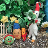 Felt So Good Handmade Felt Winter Veggies Hanging Christmas Decorations Set of 3