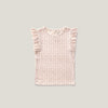 Frill Tee - Chicweed Print Pointelle Pansy