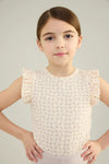 Frill Tee - Chicweed Print Pointelle Pansy