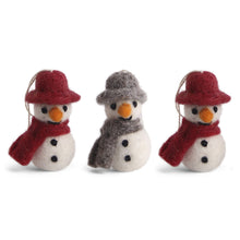  Gry and Sif Christmas Decoration Mini Snowman with Scarf Set of 3