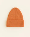 Hvid Beanie Fonzie Orange