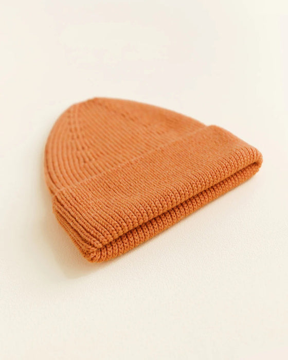 Hvid Beanie Fonzie Orange