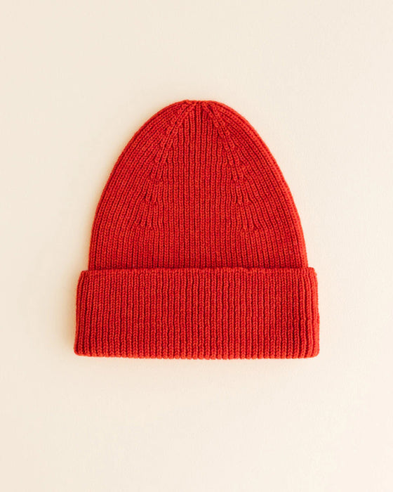 Hvid Beanie Fonzie Red