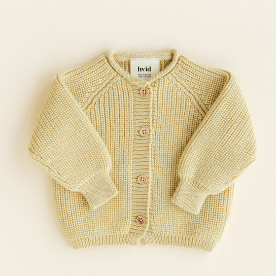 Hvid Cardigan Inga Light Yellow