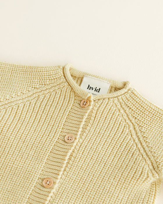 Hvid Cardigan Inga Light Yellow