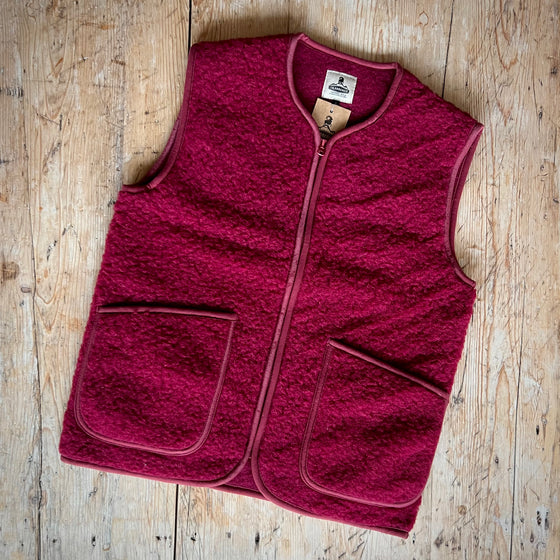 Adult Wool Pepitko Gilet - Beet